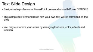 paint brush gradient 2 wide PowerPoint Template text slide design