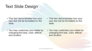 paint brush gradient 1 wide PowerPoint Template text slide design