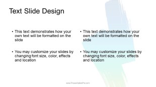paint brush gradient 2 wide PowerPoint Template text slide design