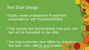 Abstract Autum Circles Widescreen PowerPoint Template text slide design