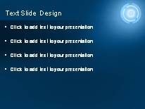 Circled Out Blue PowerPoint Template text slide design