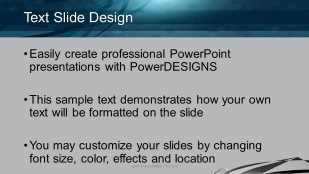 Curves And Light Widescreen PowerPoint Template text slide design