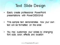 Dancing Dots Teal PowerPoint Template text slide design