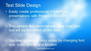 Gradient Blur Blue Widescreen PowerPoint Template text slide design