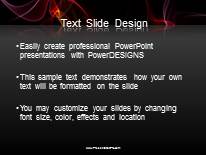 Red Waves PowerPoint Template text slide design