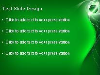 Whirly Orb Green PowerPoint Template text slide design
