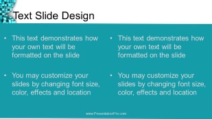 3D Metal Cubes Widescreen PowerPoint Template text slide design