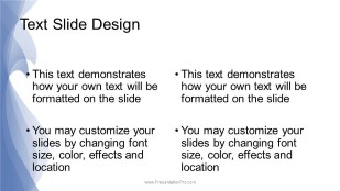 Abstract Waves Blue Widescreen PowerPoint Template text slide design