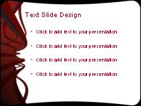 Cable Waves Red PowerPoint Template text slide design