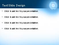 Circled Out Blue PowerPoint Template text slide design