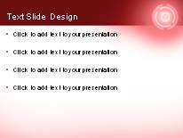 Circled Out Red PowerPoint Template text slide design
