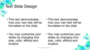 Cubes And Light Widescreen PowerPoint Template text slide design