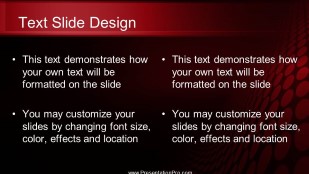 Dotted Waves 01 Red Widescreen PowerPoint Template text slide design