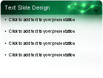 Electric Motion Green PowerPoint Template text slide design
