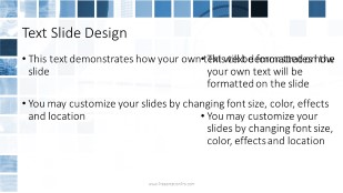 Grid Blue Widescreen PowerPoint Template text slide design