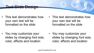 Sky Bubbles Widescreen PowerPoint Template text slide design