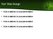 Starfield Green PowerPoint Template text slide design