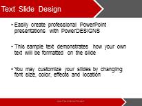 The Flow Red PowerPoint Template text slide design
