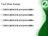 Whirly Orb Green PowerPoint Template text slide design