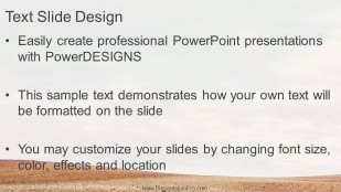 Dry Field 01 Widescreen PowerPoint Template text slide design