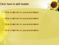 Sunflower PowerPoint Template text slide design