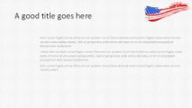 Tattered Flag Widescreen PowerPoint Template text slide design