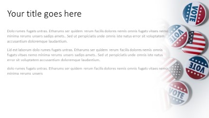 Vote Buttons Widescreen PowerPoint Template text slide design