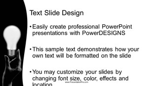 Any Idea Widescreen PowerPoint Template text slide design