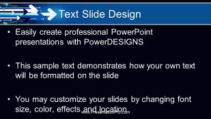 Arrow Speed Widescreen PowerPoint Template text slide design