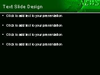 Breaking News Green PowerPoint Template text slide design