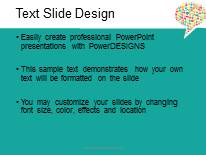 Chat Bubble Teal PowerPoint Template text slide design
