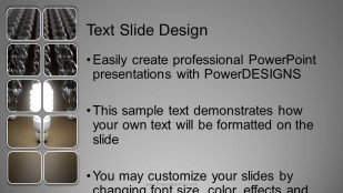 Energy Saving Bulb Widescreen PowerPoint Template text slide design