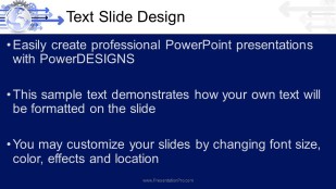 Forward Movement Blue Widescreen PowerPoint Template text slide design