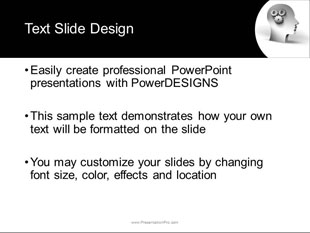 Mind Cogs PowerPoint Template text slide design