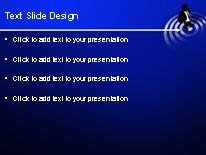 On Bullseye Blue PowerPoint Template text slide design