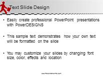 Red Runner PowerPoint Template text slide design