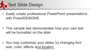 Red Runner Widescreen PowerPoint Template text slide design