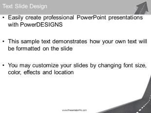 Road Arrow Direction 01 PowerPoint Template text slide design