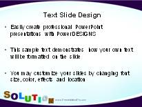 Standing Solution Purple PowerPoint Template text slide design
