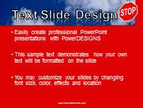 Stop In Clouds PowerPoint Template text slide design