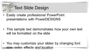 Stopwatch Blur Widescreen PowerPoint Template text slide design
