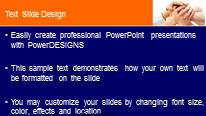 Team Unity Orange Widescreen PowerPoint Template text slide design