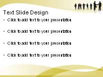 Teamwork Success Gold PowerPoint Template text slide design