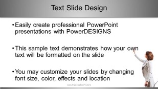 The Presenter Widescreen PowerPoint Template text slide design