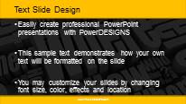 Where Cluster Widescreen PowerPoint Template text slide design