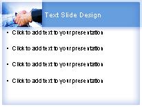 Corporate Hand Shake PowerPoint Template text slide design