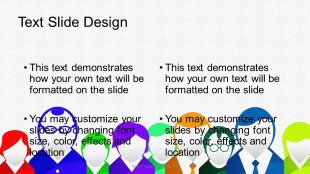 Crowd Communication Widescreen PowerPoint Template text slide design