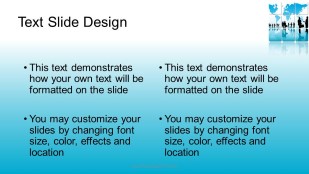 Global Buiness Grid Widescreen PowerPoint Template text slide design
