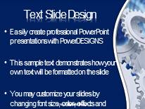 Multi Gears Blue Widescreen PowerPoint Template text slide design