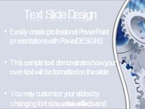 Multi Gears Gray Widescreen PowerPoint Template text slide design